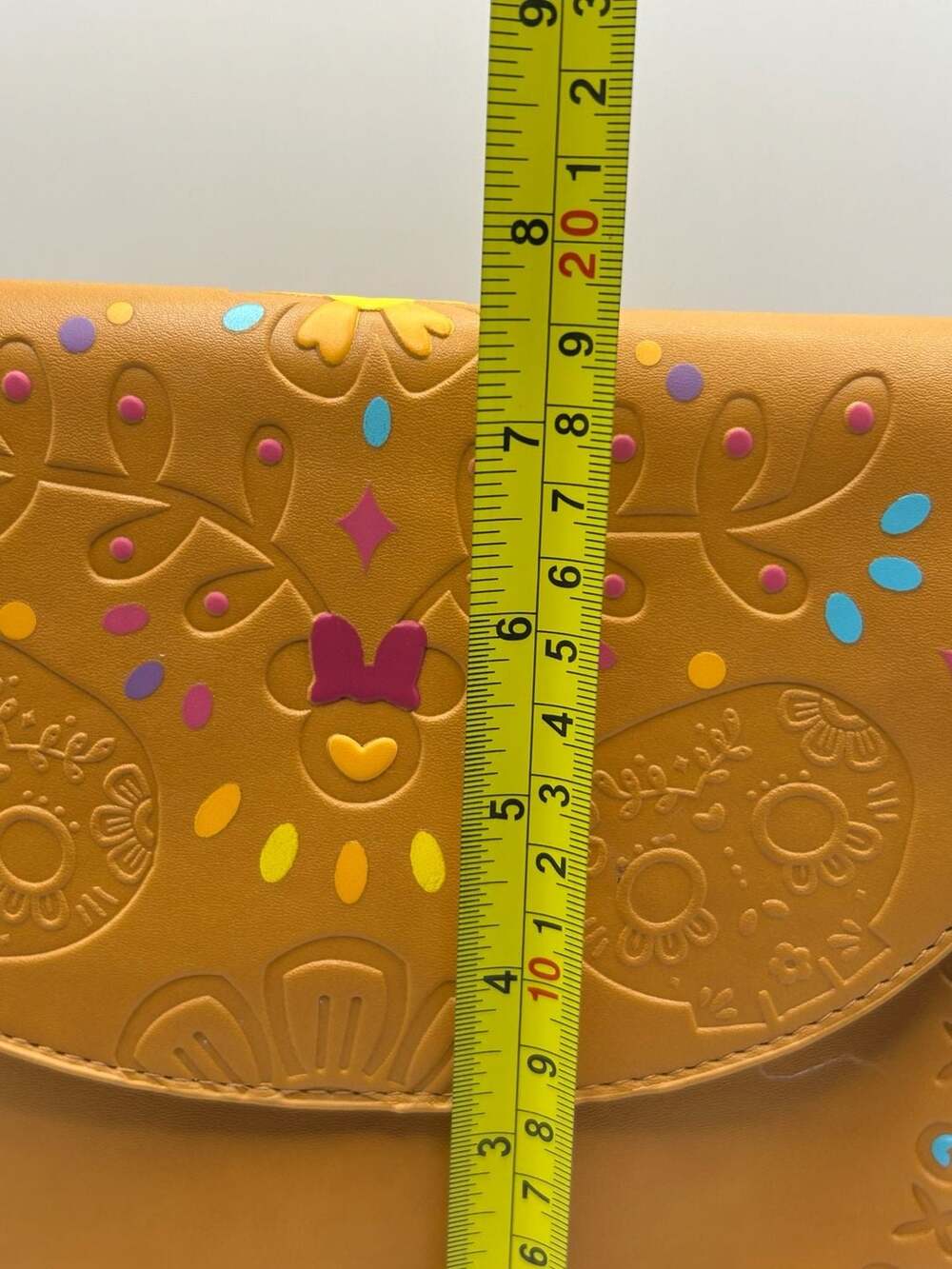 Disney Parks Epcot Mexico Pavilion Minnie Mouse Embossed Crossbody Bag - Picture 7 of 8